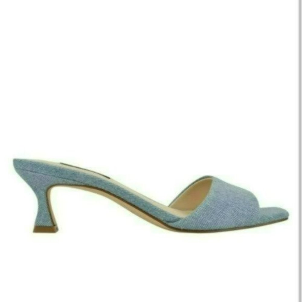 Nine West Indra Square Toe Low Heel Sandals-9.5 - Picture 5 of 8